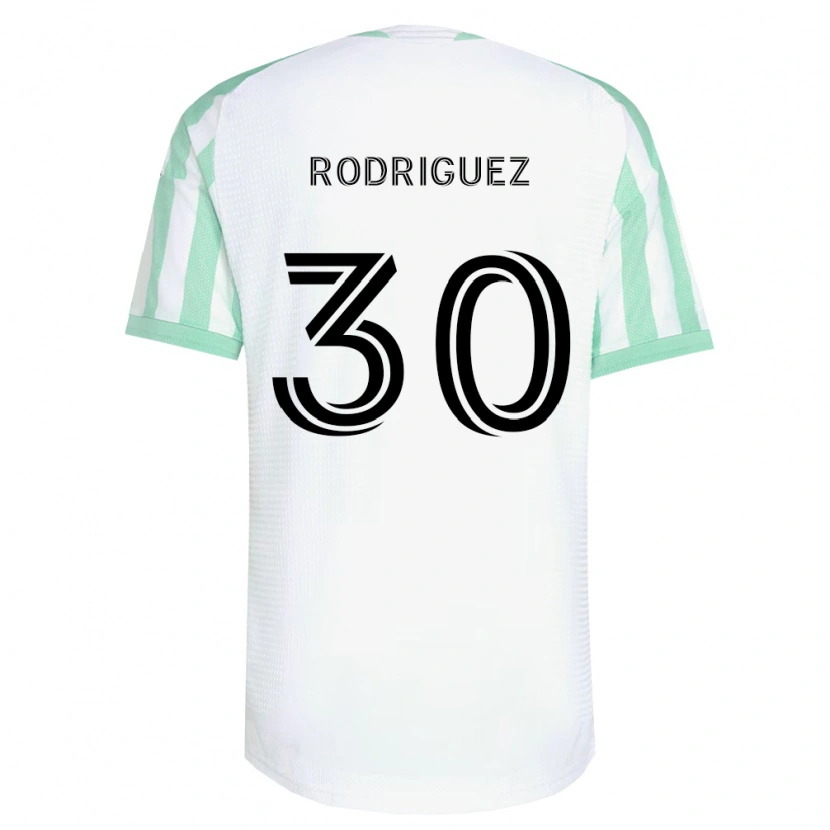 Danxen Mujer Camiseta Memo Rodríguez #30 Verde Claro Negro Blanco 2ª Equipación 2026/27 La Camisa