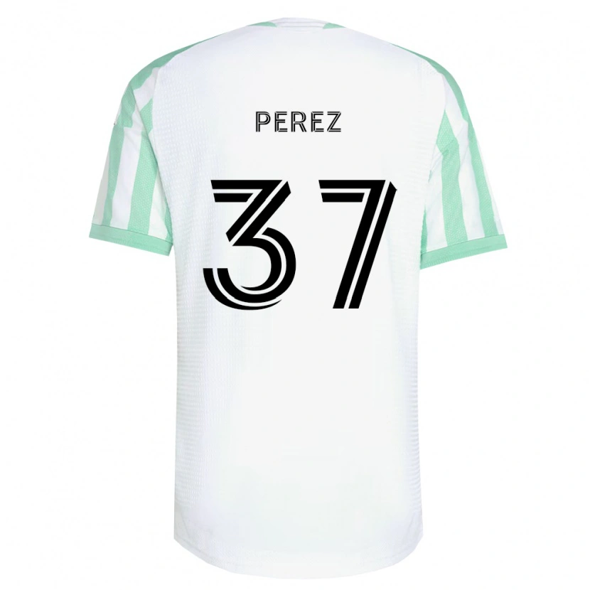 Danxen Mujer Camiseta Damion Perez #37 Verde Claro Negro Blanco 2ª Equipación 2026/27 La Camisa