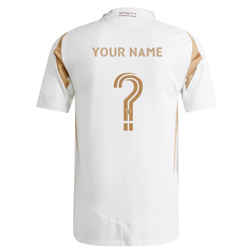 Danxen Mujer Camiseta Su Nombre #0 Blanco Marrón 2ª Equipación 2026/27 La Camisa
