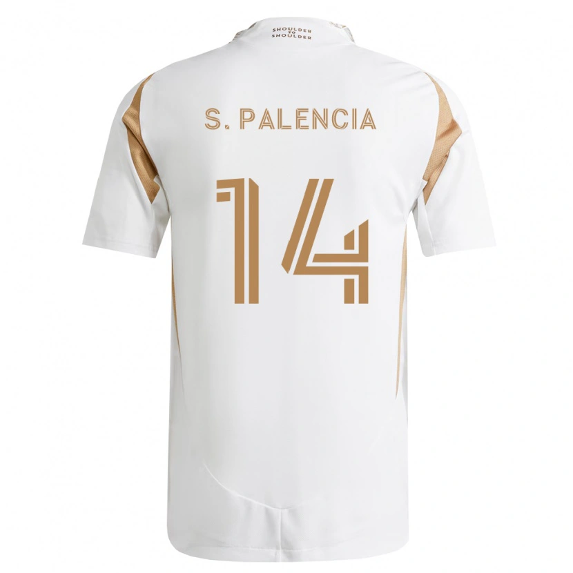Danxen Mujer Camiseta Sergi Palencia #14 Blanco Marrón 2ª Equipación 2026/27 La Camisa