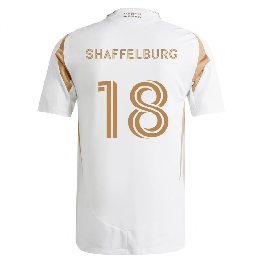 Danxen Mujer Camiseta Jacob Shaffelburg #18 Blanco Marrón 2ª Equipación 2026/27 La Camisa