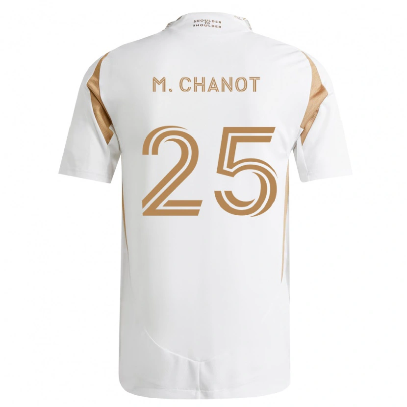 Danxen Mujer Camiseta Maxime Chanot #25 Blanco Marrón 2ª Equipación 2026/27 La Camisa