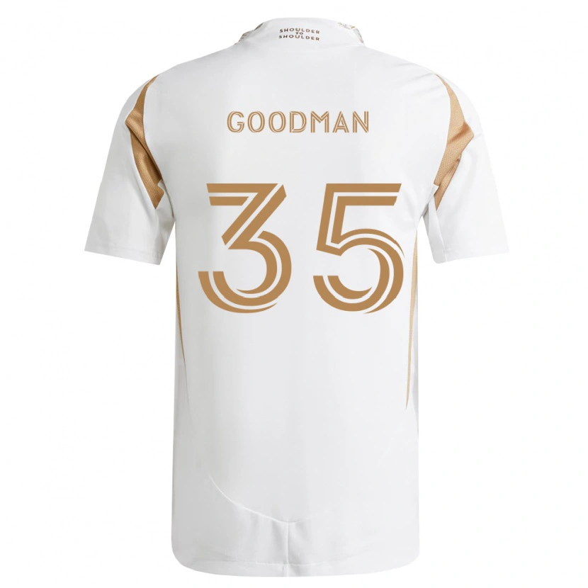 Danxen Mujer Camiseta Luke Goodman #35 Blanco Marrón 2ª Equipación 2026/27 La Camisa