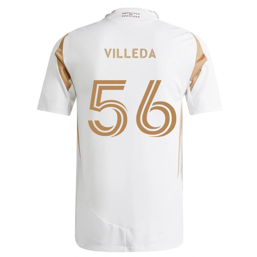 Danxen Mujer Camiseta Eddie Villeda #56 Blanco Marrón 2ª Equipación 2026/27 La Camisa
