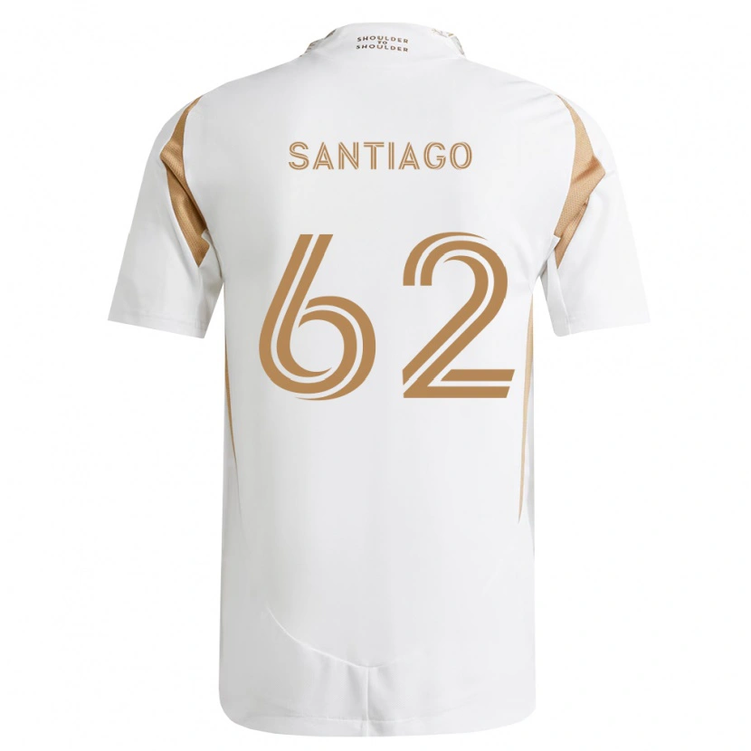 Danxen Mujer Camiseta Joshua Santiago #62 Blanco Marrón 2ª Equipación 2026/27 La Camisa