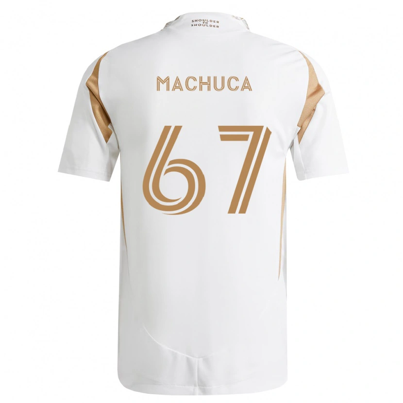 Danxen Mujer Camiseta Jacob Machuca #67 Blanco Marrón 2ª Equipación 2026/27 La Camisa