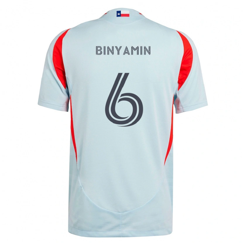 Danxen Mujer Camiseta Ran Binyamin #6 Gris Oscuro Blanco Rojo 2ª Equipación 2026/27 La Camisa