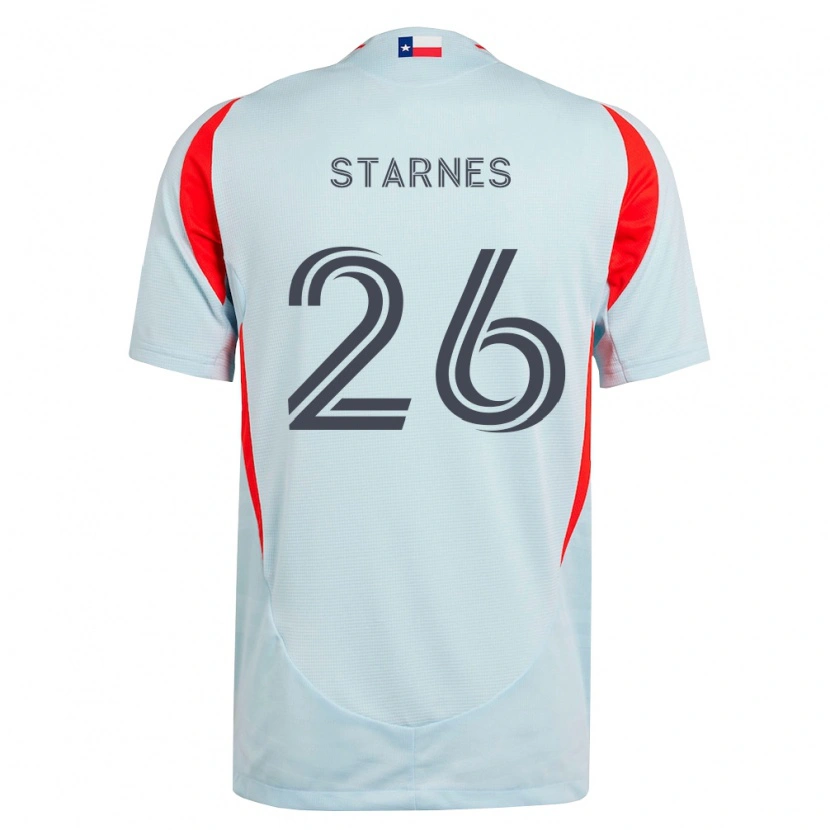 Danxen Mujer Camiseta Slade Starnes #26 Gris Oscuro Blanco Rojo 2ª Equipación 2026/27 La Camisa