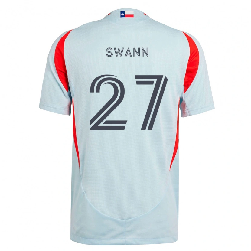 Danxen Mujer Camiseta Caleb Swann #27 Gris Oscuro Blanco Rojo 2ª Equipación 2026/27 La Camisa