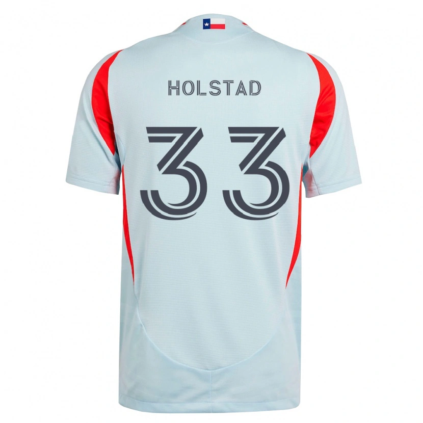 Danxen Mujer Camiseta Clay Holstad #33 Gris Oscuro Blanco Rojo 2ª Equipación 2026/27 La Camisa