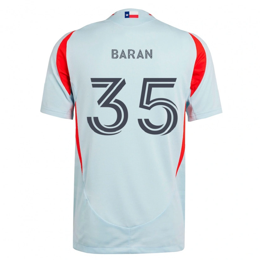 Danxen Mujer Camiseta Daniel Baran #35 Gris Oscuro Blanco Rojo 2ª Equipación 2026/27 La Camisa
