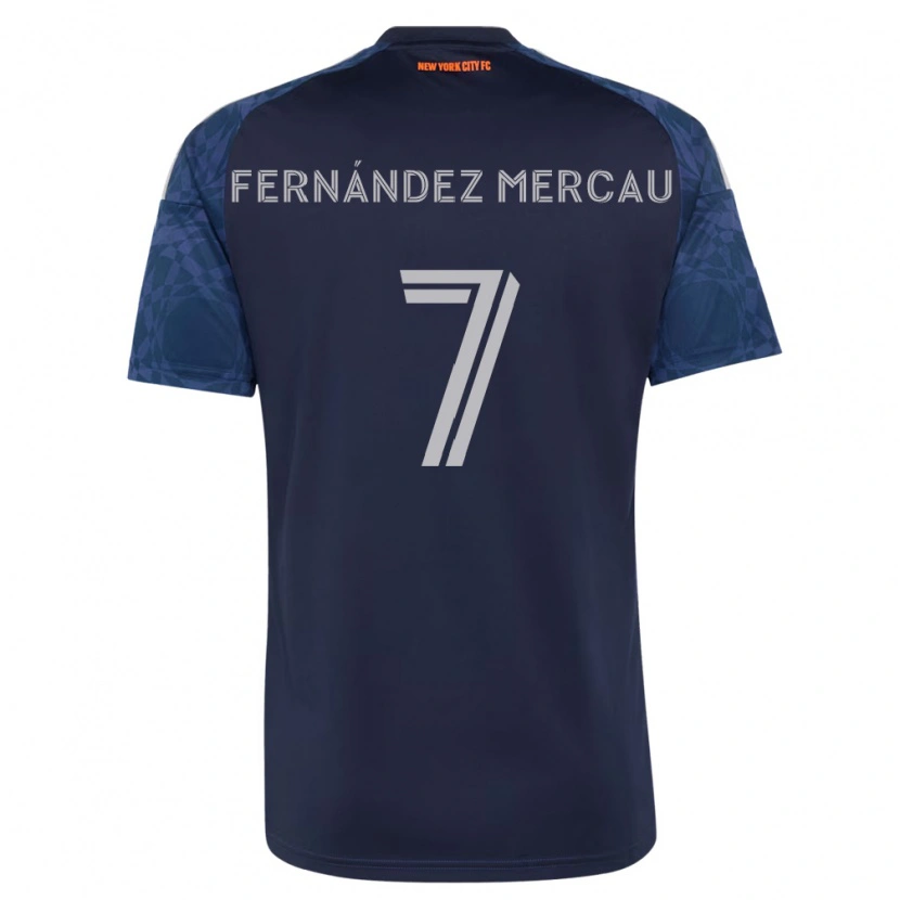 Danxen Mujer Camiseta Nicolás Fernández Mercau #7 Azul Profundo Blanco 2ª Equipación 2026/27 La Camisa