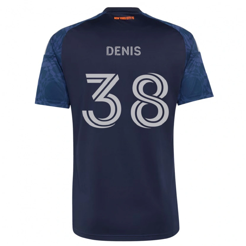 Danxen Mujer Camiseta John Denis #38 Azul Profundo Blanco 2ª Equipación 2026/27 La Camisa