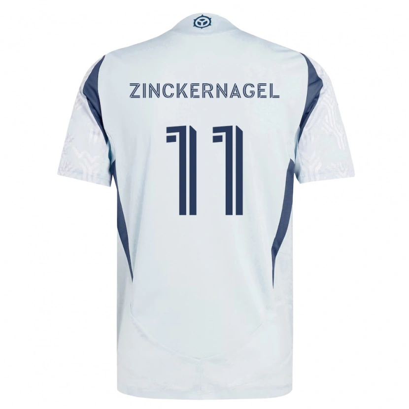 Danxen Mujer Camiseta Philip Zinckernagel #11 Azul Gris Blanco 2ª Equipación 2026/27 La Camisa