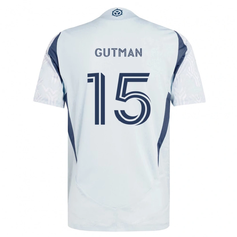 Danxen Mujer Camiseta Andrew Gutman #15 Azul Gris Blanco 2ª Equipación 2026/27 La Camisa