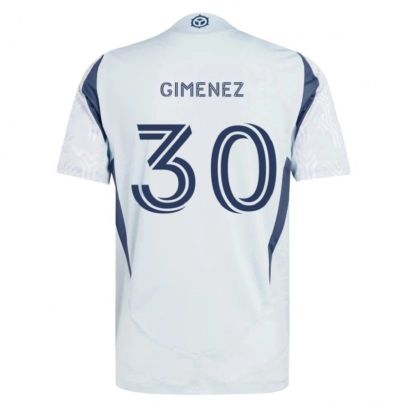 Danxen Mujer Camiseta Gastón Giménez #30 Azul Gris Blanco 2ª Equipación 2026/27 La Camisa
