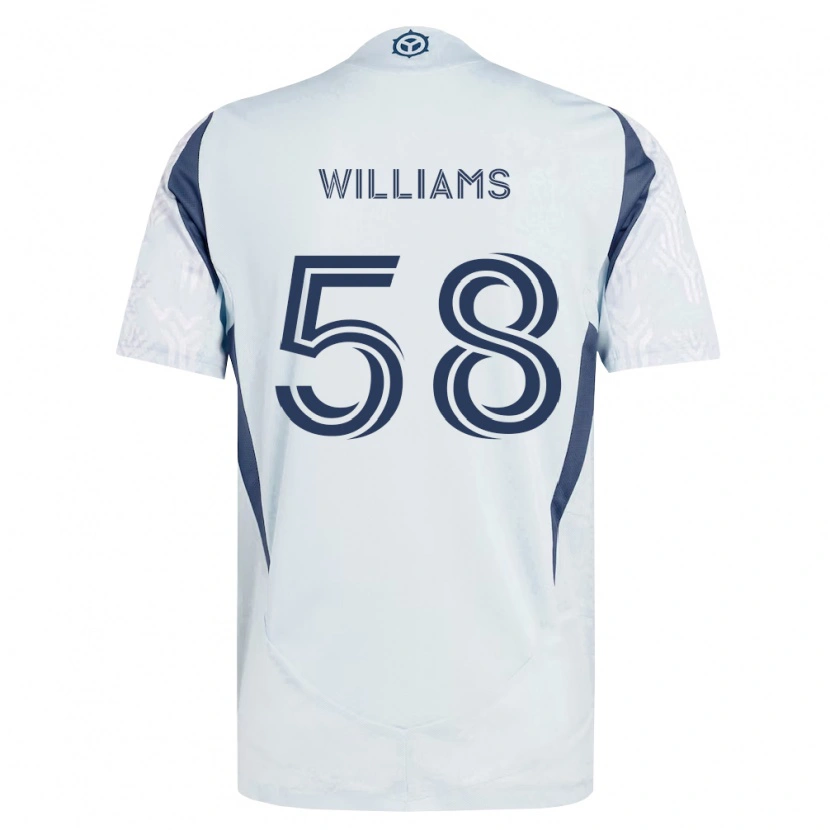Danxen Mujer Camiseta Brody Williams #58 Azul Gris Blanco 2ª Equipación 2026/27 La Camisa