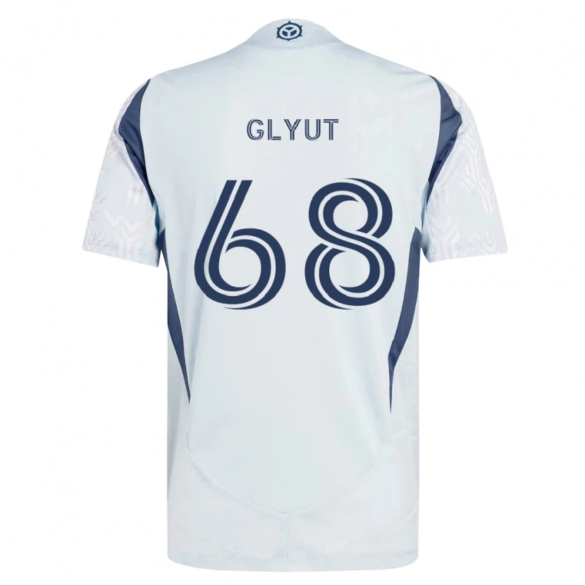 Danxen Mujer Camiseta Vitaliy Glyut #68 Azul Gris Blanco 2ª Equipación 2026/27 La Camisa