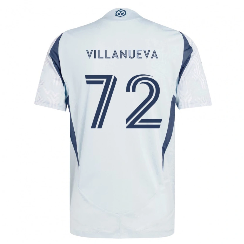 Danxen Mujer Camiseta Damyan Villanueva #72 Azul Gris Blanco 2ª Equipación 2026/27 La Camisa