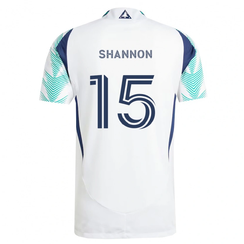 Danxen Mujer Camiseta Jake Shannon #15 Blanco Azul Marino Verde Claro 2ª Equipación 2026/27 La Camisa