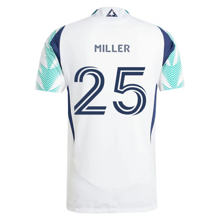 Danxen Mujer Camiseta Peyton Miller #25 Blanco Azul Marino Verde Claro 2ª Equipación 2026/27 La Camisa