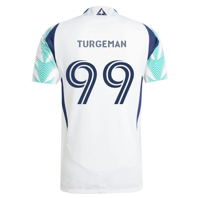 Danxen Mujer Camiseta Dor Turgeman #99 Blanco Azul Marino Verde Claro 2ª Equipación 2026/27 La Camisa