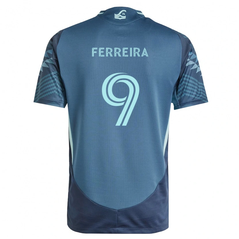 Danxen Mujer Camiseta Jesús Ferreira #9 Azul Marino Verde 2ª Equipación 2026/27 La Camisa