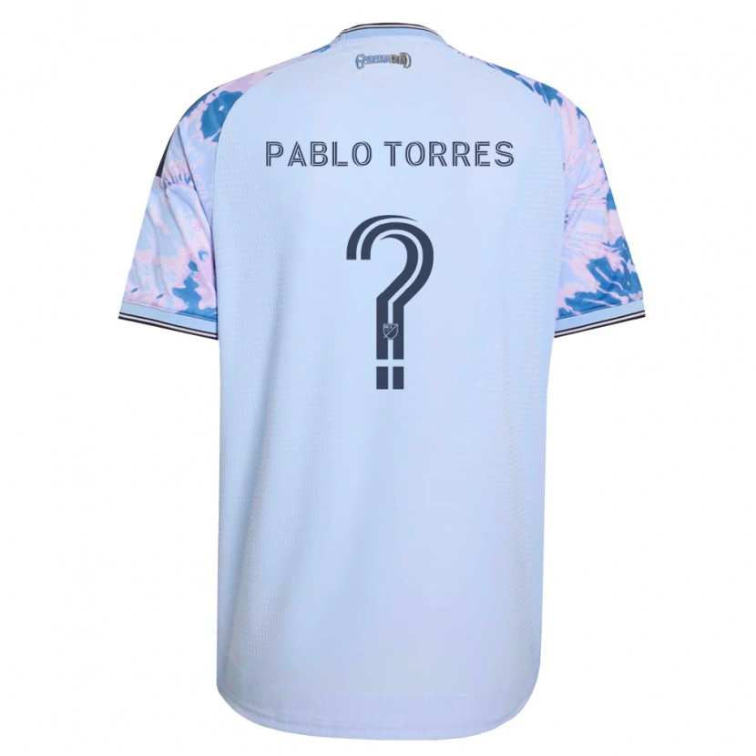 Danxen Mujer Camiseta Juan Pablo Torres #0 Azul Real Blanco Negro 2ª Equipación 2026/27 La Camisa