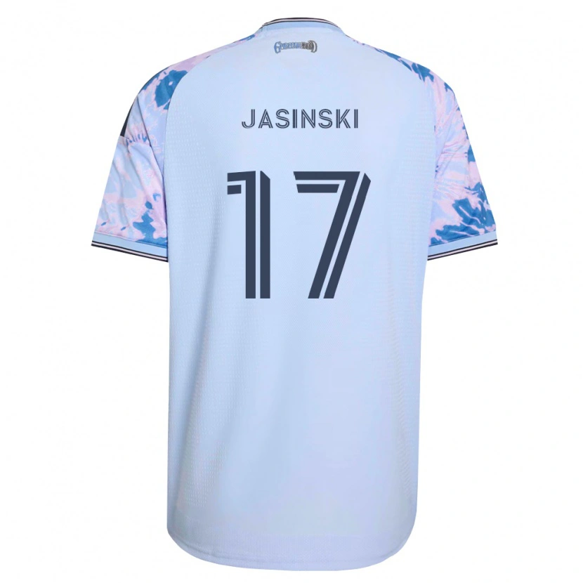 Danxen Mujer Camiseta Jack Jasinski #17 Azul Real Blanco Negro 2ª Equipación 2026/27 La Camisa
