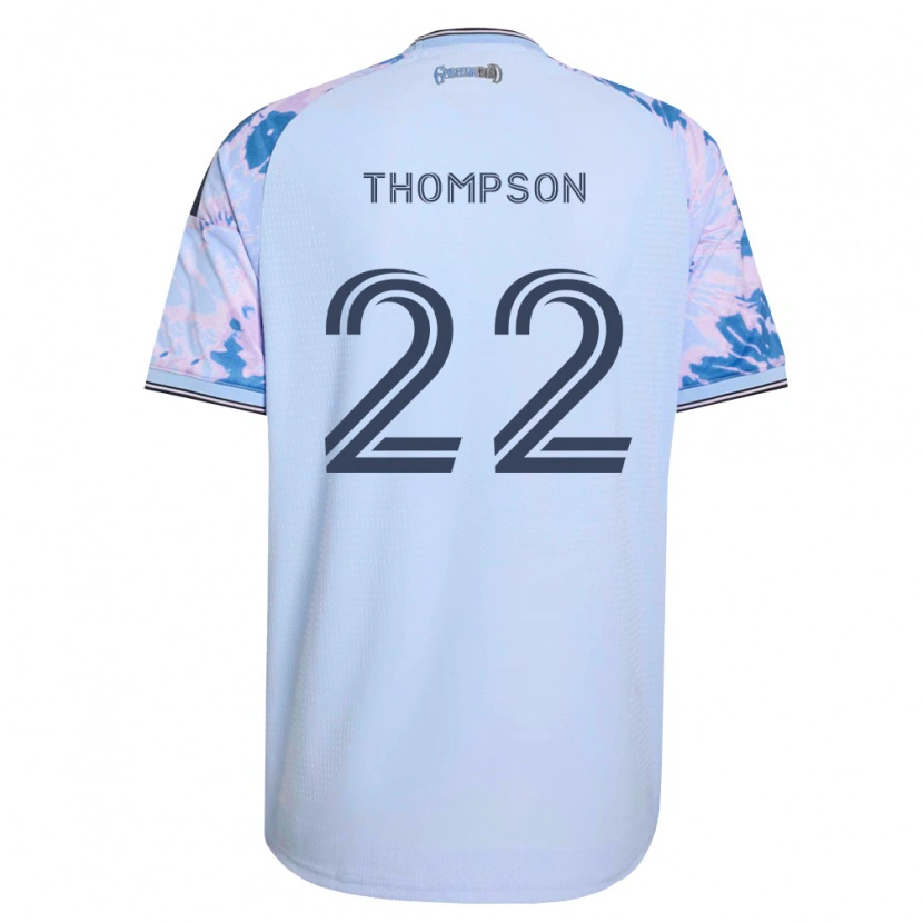 Danxen Mujer Camiseta Tommy Thompson #22 Azul Real Blanco Negro 2ª Equipación 2026/27 La Camisa