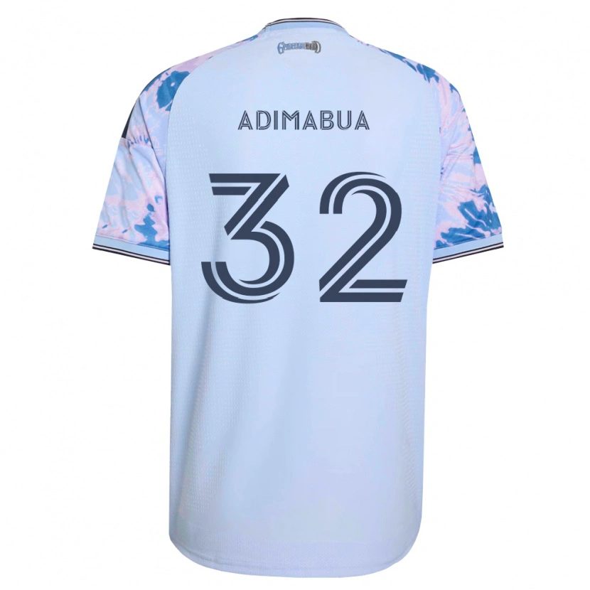 Danxen Mujer Camiseta Nonso Adimabua #32 Azul Real Blanco Negro 2ª Equipación 2026/27 La Camisa