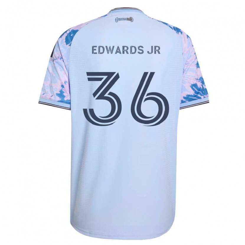 Danxen Mujer Camiseta Earl Edwards Jr. #36 Azul Real Blanco Negro 2ª Equipación 2026/27 La Camisa