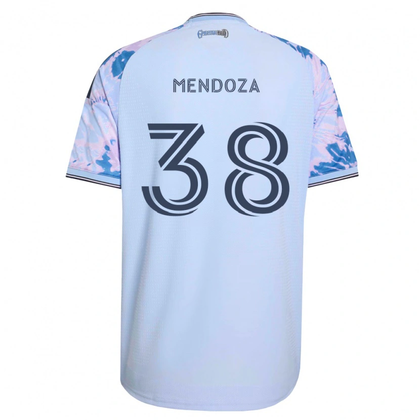 Danxen Mujer Camiseta Edwyn Mendoza #38 Azul Real Blanco Negro 2ª Equipación 2026/27 La Camisa