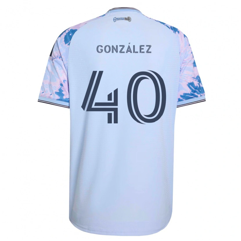 Danxen Mujer Camiseta Jonathan González #40 Azul Real Blanco Negro 2ª Equipación 2026/27 La Camisa