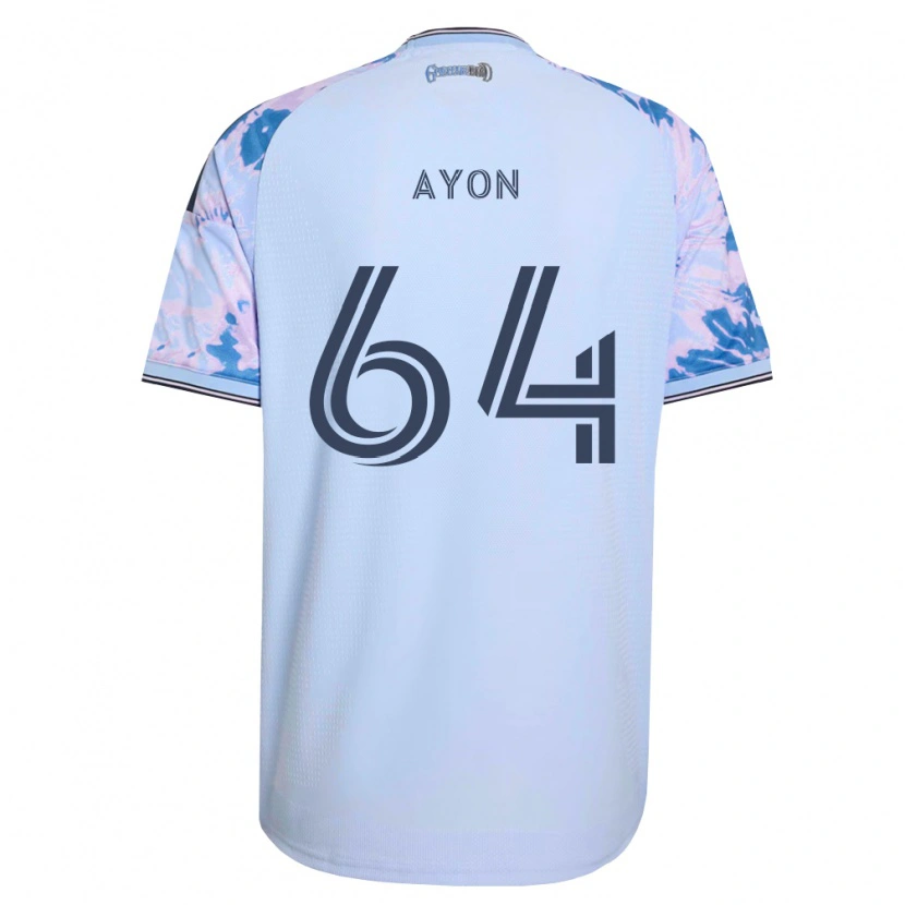 Danxen Mujer Camiseta Jerry Ayon #64 Azul Real Blanco Negro 2ª Equipación 2026/27 La Camisa