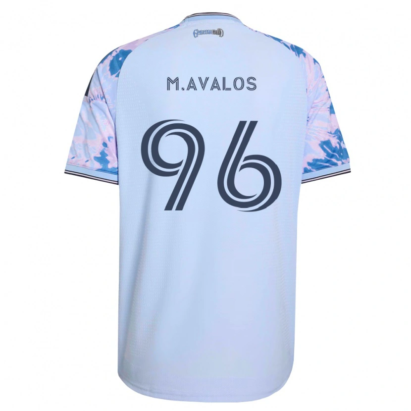 Danxen Mujer Camiseta Marcelo Ávalos #96 Azul Real Blanco Negro 2ª Equipación 2026/27 La Camisa