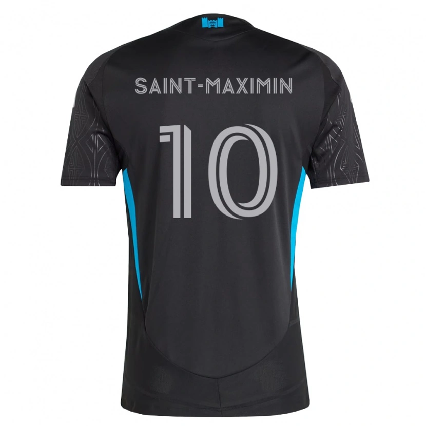 Danxen Mujer Camiseta Allan Saint-Maximin #10 Negro Blanco Azul Cielo 2ª Equipación 2026/27 La Camisa