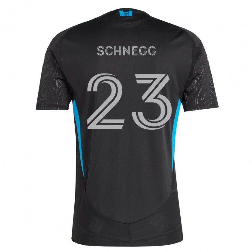 Danxen Mujer Camiseta David Schnegg #23 Negro Blanco Azul Cielo 2ª Equipación 2026/27 La Camisa
