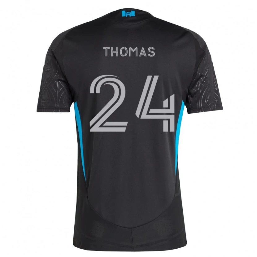 Danxen Mujer Camiseta Mikah Thomas #24 Negro Blanco Azul Cielo 2ª Equipación 2026/27 La Camisa