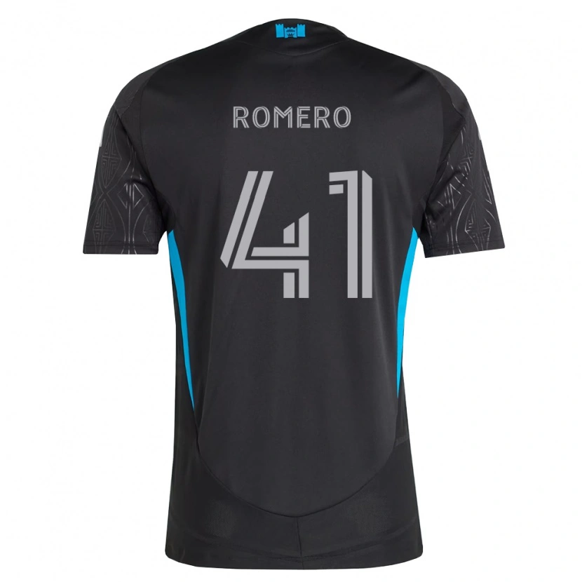 Danxen Mujer Camiseta Brian Romero #41 Negro Blanco Azul Cielo 2ª Equipación 2026/27 La Camisa