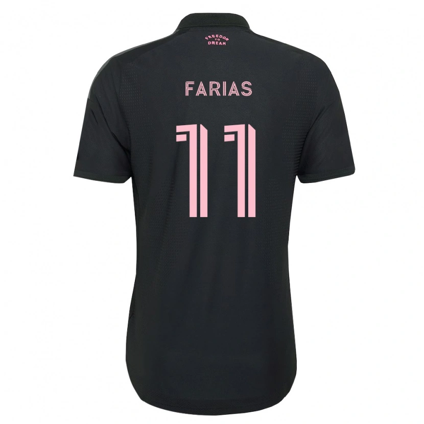 Danxen Mujer Camiseta Facundo Farías #11 Rosa Negro Blanco 2ª Equipación 2026/27 La Camisa