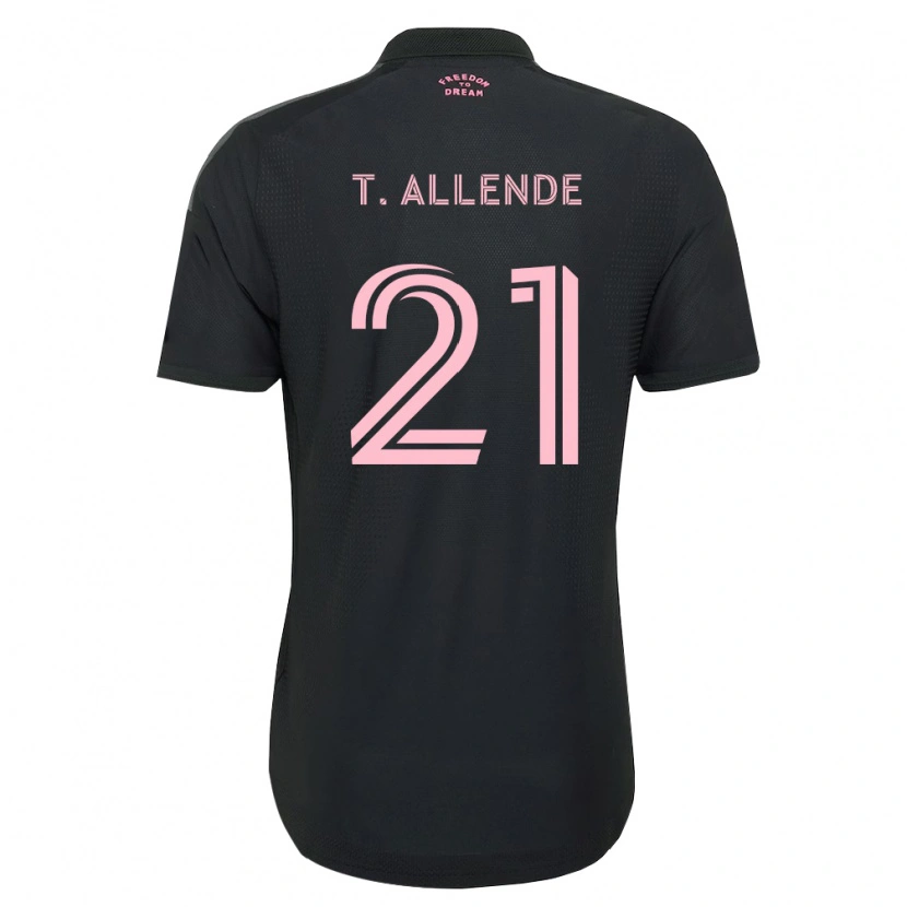 Danxen Mujer Camiseta Tadeo Allende #21 Rosa Negro Blanco 2ª Equipación 2026/27 La Camisa