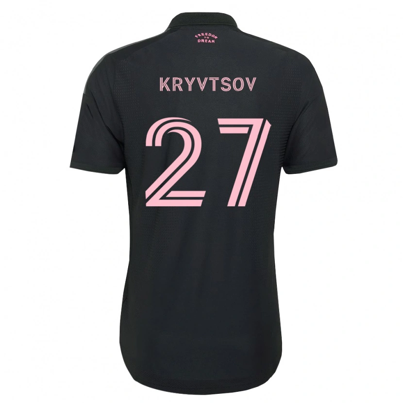 Danxen Mujer Camiseta Sergiy Kryvtsov #27 Rosa Negro Blanco 2ª Equipación 2026/27 La Camisa
