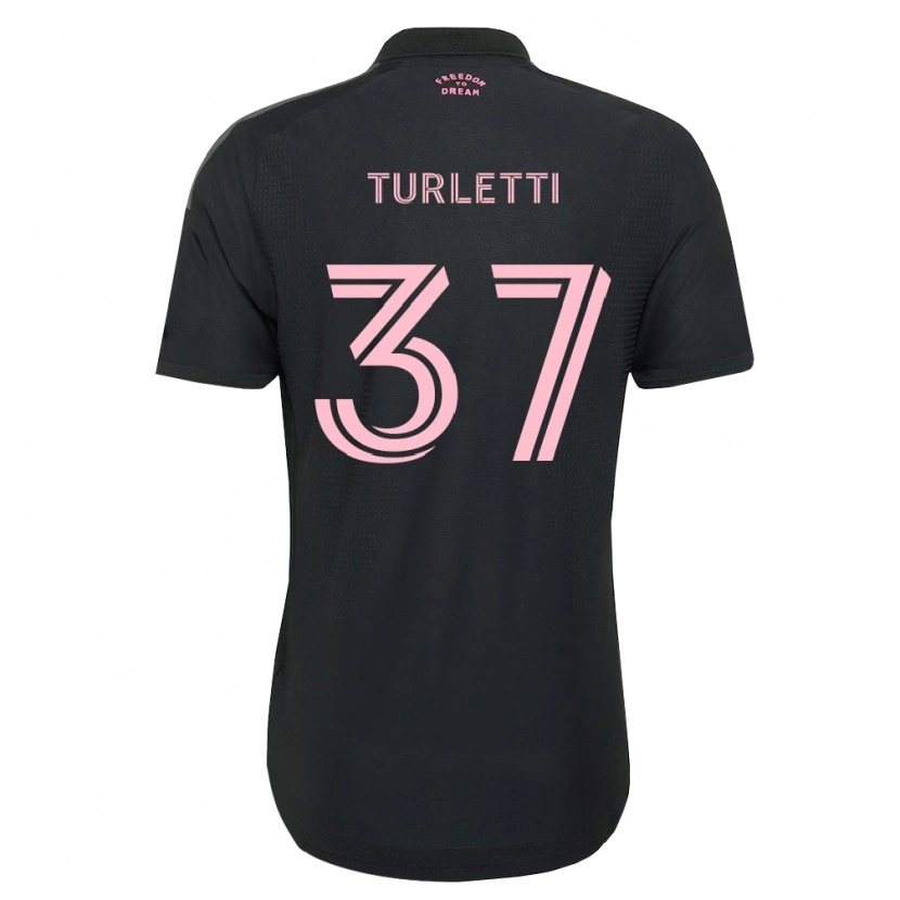 Danxen Mujer Camiseta Mateo Turletti #37 Rosa Negro Blanco 2ª Equipación 2026/27 La Camisa