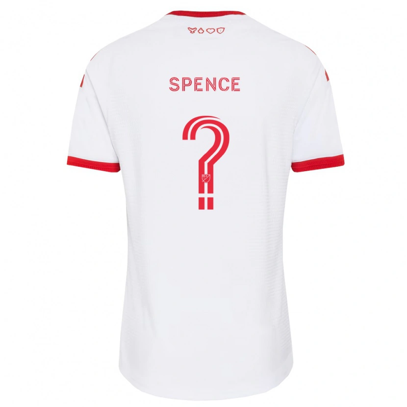 Danxen Mujer Camiseta Jourdan Spence #0 Blanco Rojo Negro 2ª Equipación 2026/27 La Camisa