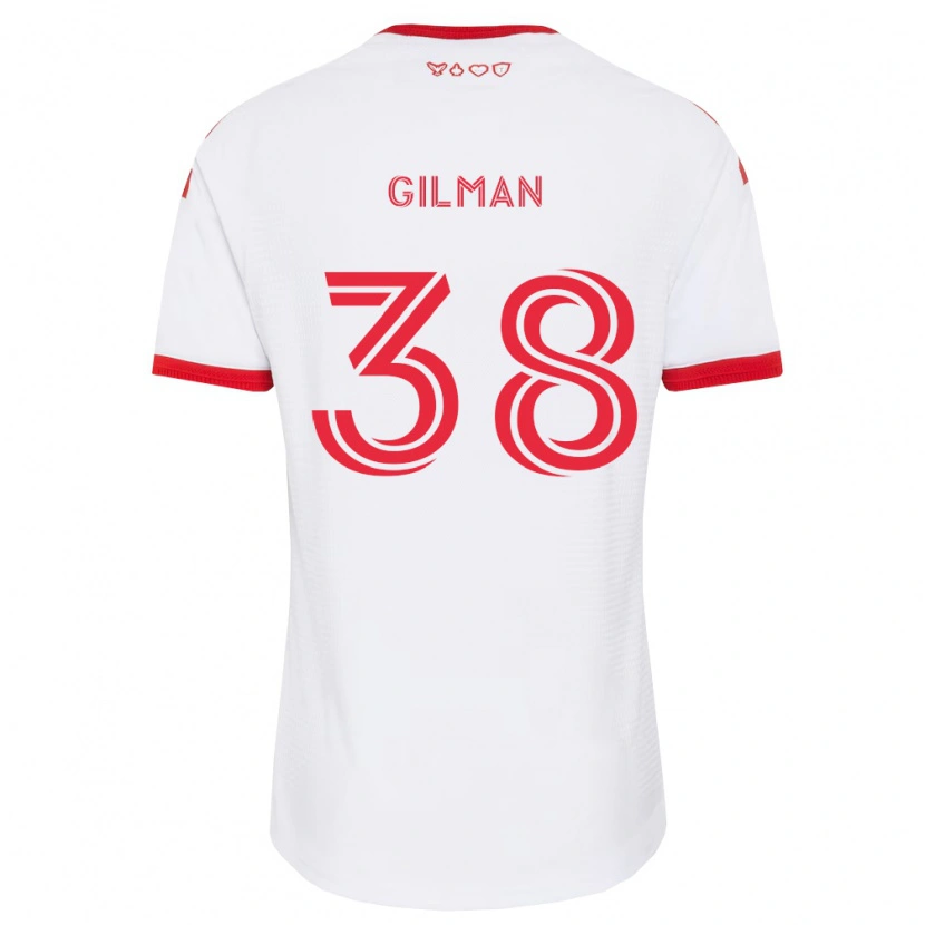 Danxen Mujer Camiseta Jackson Gilman #38 Blanco Rojo Negro 2ª Equipación 2026/27 La Camisa