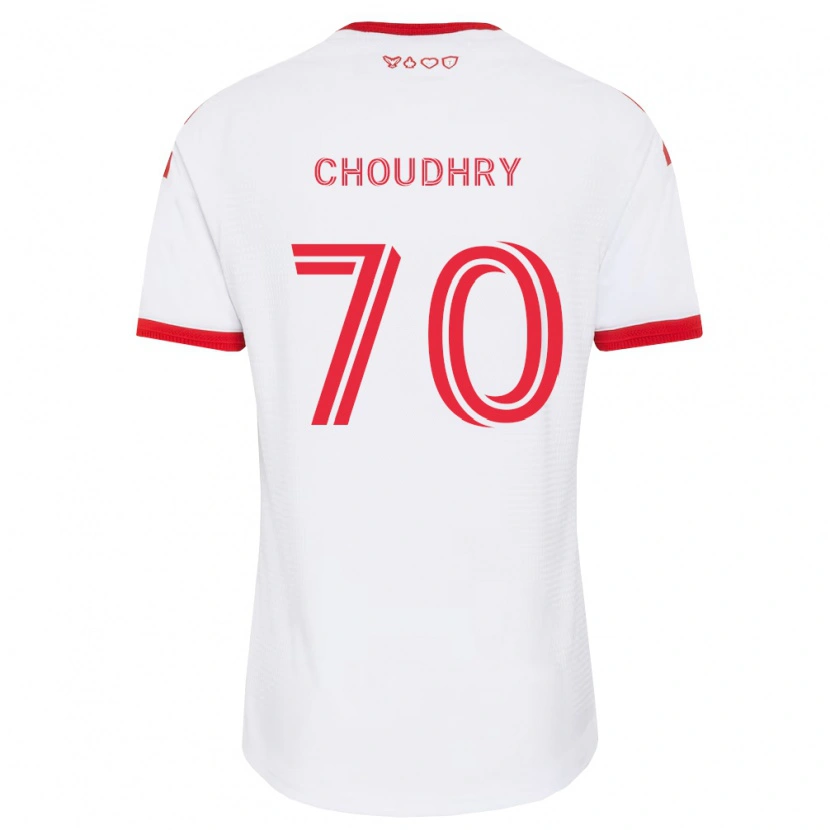 Danxen Mujer Camiseta Benjamin Choudhry #70 Blanco Rojo Negro 2ª Equipación 2026/27 La Camisa