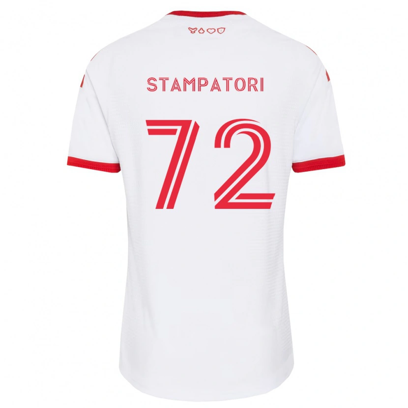 Danxen Mujer Camiseta Daniel Stampatori #72 Blanco Rojo Negro 2ª Equipación 2026/27 La Camisa