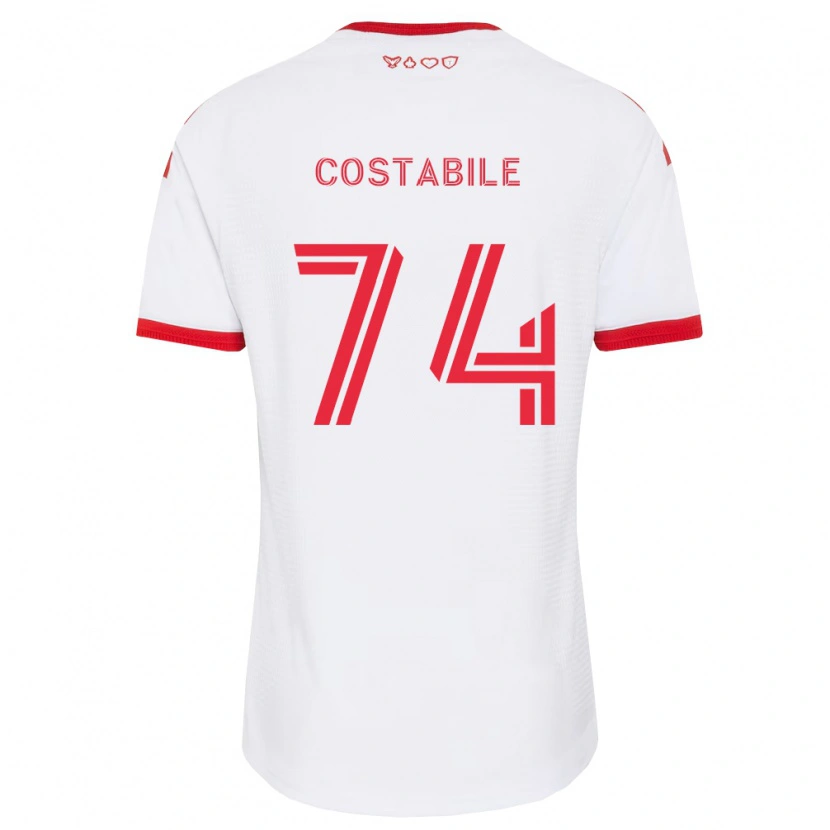 Danxen Mujer Camiseta Luca Costabile #74 Blanco Rojo Negro 2ª Equipación 2026/27 La Camisa