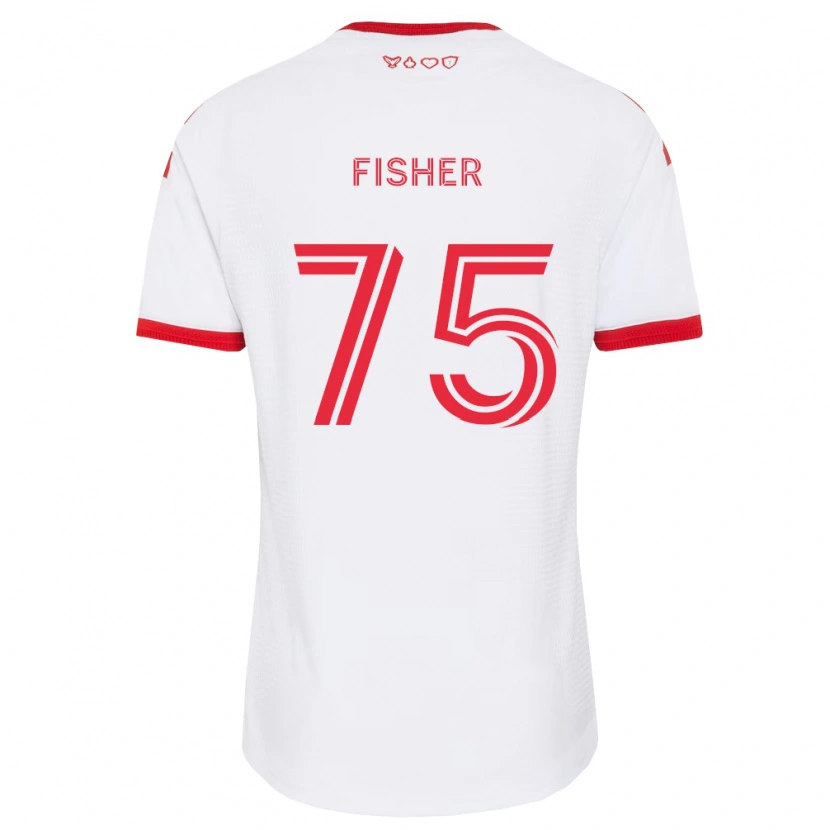 Danxen Mujer Camiseta Reid Fisher #75 Blanco Rojo Negro 2ª Equipación 2026/27 La Camisa